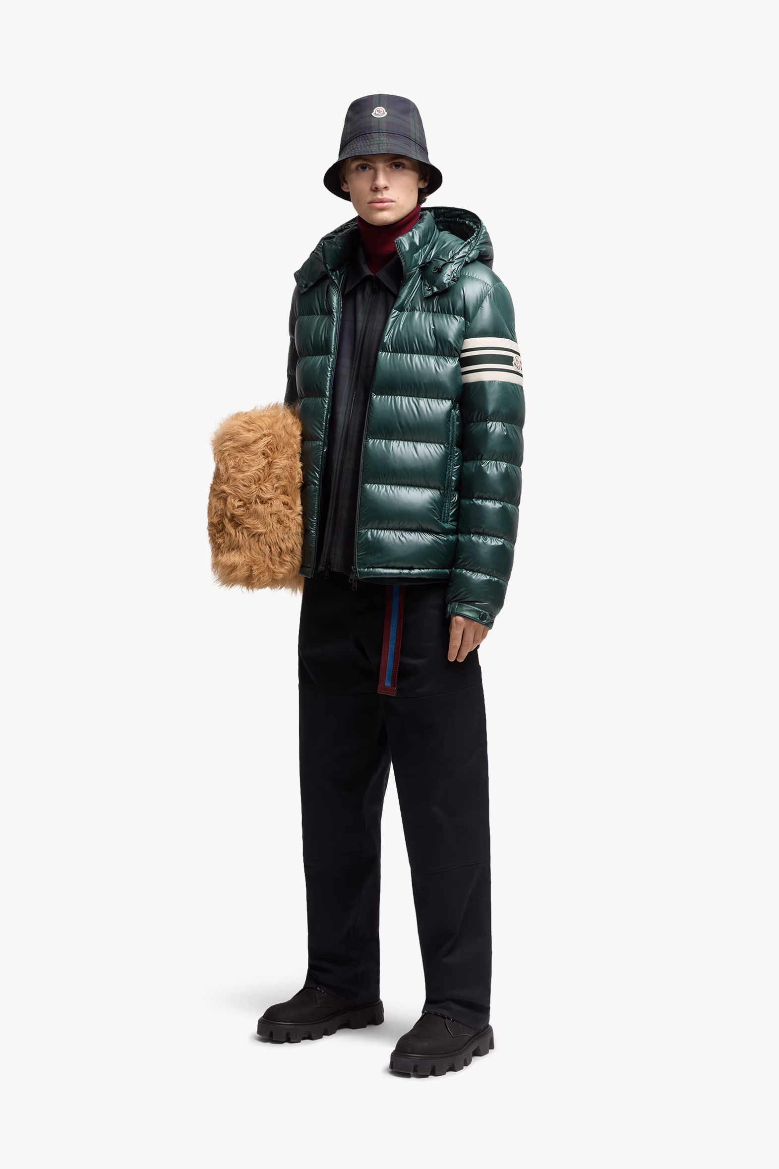 Pantalones de gabardina de algodón Hombre Azul marino Moncler 0